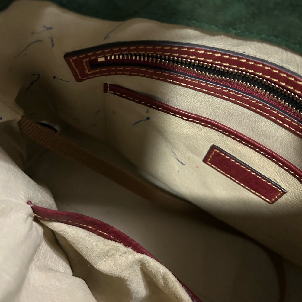 Dooney & Bourke Red Leather Hobo Bag - Picture 6 of 7